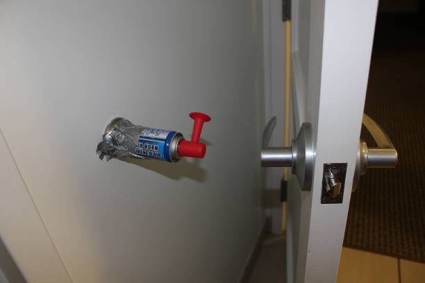 Tape an airhorn by the door handle